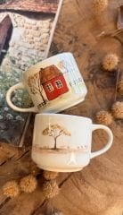 Ev Desenli Espresso Fincan